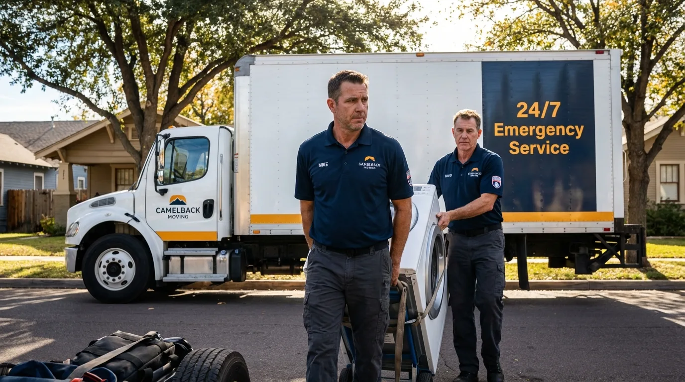 CamelBack Moving crew loading furniture in Huntsville, AR